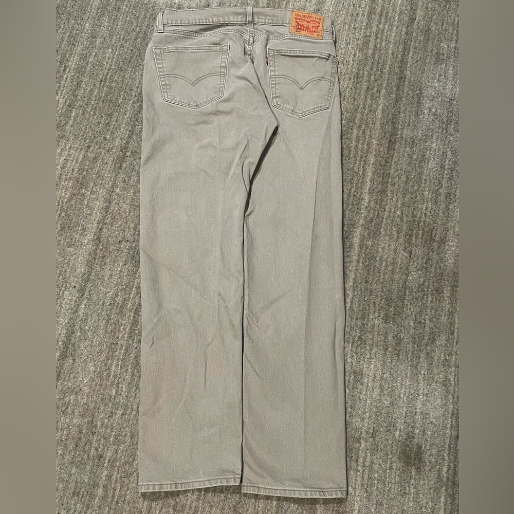 Levi's 505 Beige Denim Jeans 33W X 32L - Picture 2 of 7